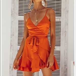 Hello Molly orange/copper dress